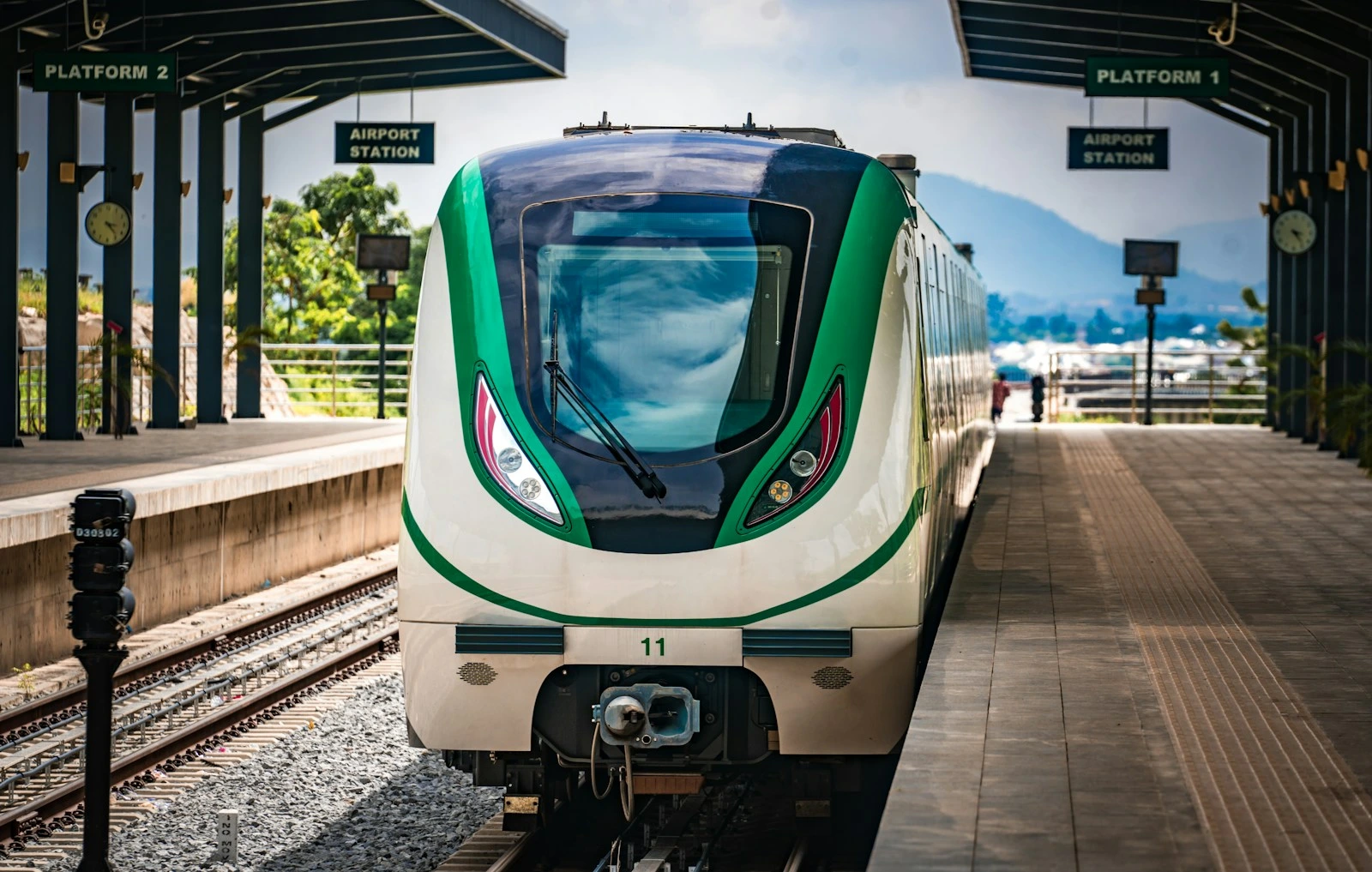 Abuja Metro train at Airport Station